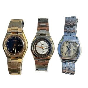 Lot of 3 - Seiko Automatic Vintage 1970s Watches - Running